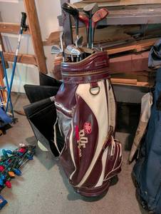 Dr Pepper Golf Bag With Assorted Clubs