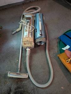 Vintage Electrolux Super J Canister Vacuum Cleaner With Attachments