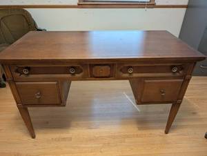 Wooden Desk With Drawers
