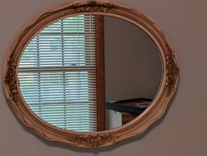 Ornate Oval Wall Mirror 23 X 19 in