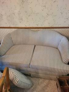 Striped Upholstered Sofa 56 X 34 X 28 in