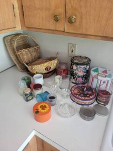 Mixed Home Decor Candle, Tin & Basket Mixed Lot