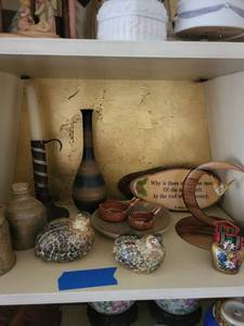 Mixed Lot of Decorative Pottery, Candleholders & Figurines