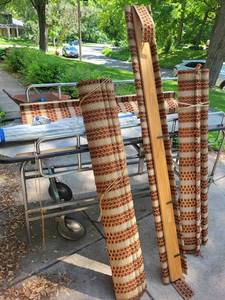 Vintage Custom Woven Window Blinds (Lot of 4)