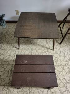 Wood Dining Table & Bench Set