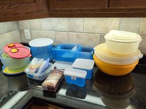 Tupperware Kitchen Storage Bowls Canisters Sock Sorters Mixed Lot