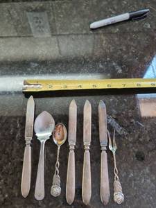 Vintage Silverplate Serving Utensils Butter Knives Cake Server Set