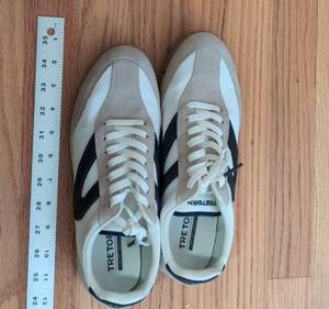 Tretorn Kristine Low Top Sneakers Ivory Beige Black Womens 9M