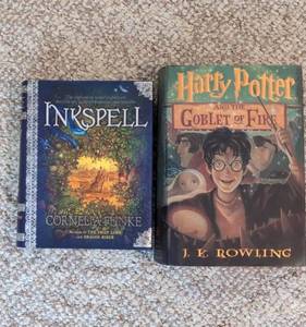 Harry Potter Goblet of Fire & Inkspell Hardcover Fantasy Books