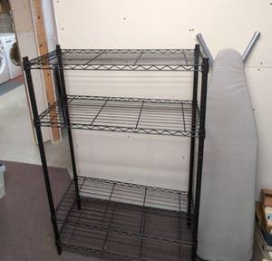 Black Metal Wire Storage Shelving Rack 4-Tier Adjustable 54x36x14