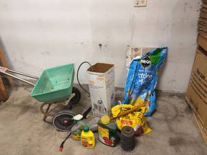 Garden Supply Lot Spreader Sprayer Potting Mix Fertilizer Twine