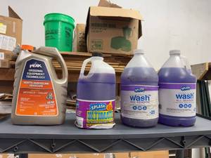 Lot of Assorted Automotive Fluids Coolant & Windshield Washer