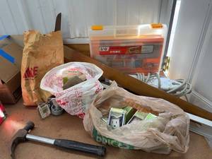 Assorted Hand Tools Hardware Electrical Supplies Organizer Mixed Lot