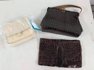Vintage Crocodile-Style Handbags & Shiraleah Isabella Shoulder Bag