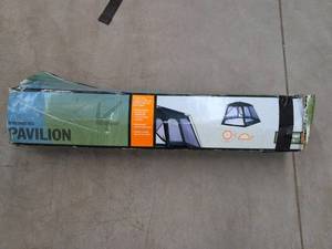 Screened Hex Pavilion Camping Shelter Canopy Tent Green See Photos