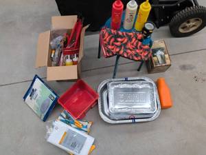 Mixed Camping & BBQ Kitchen Lot Texsport Percolator Weber Pans