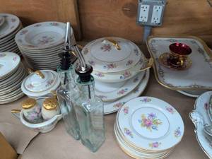 Jackson Featherweight China Floral Dinnerware Serving Pieces Mixed Lot