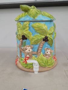 Target Home Sea to Shore Monkey Ceramic Beverage Dispenser w Lid