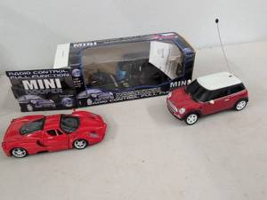 Lot of Assorted Toy Cars RC Mini Cooper & Ferrari Enzo Model Cars