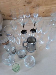 Assorted Vintage Barware Drinkware Lot Harley-Davidson Frontier