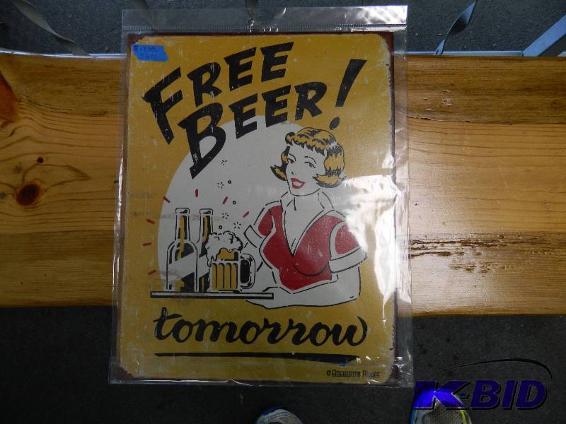 Free Beer Tin sign