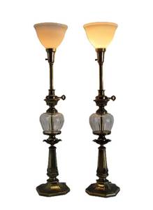Quality Pair of Tall STIFFEL Brass Table Lamps