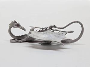 Larger Size Vintage 6 Partha Pewter Dragon Sculpture