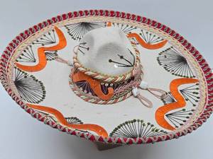 Quality Vintage Large Mexican La Guadalupana Sombrero Hat