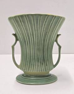 Vintage RED WING Handled Art Pottery Vase - 7.5
