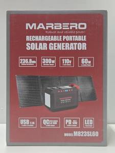 Brand New MARBERO Rechargeable Portable Solar Generator