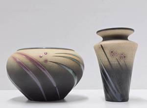 2 Very Nice Art Pottery Vases by Michael Cho