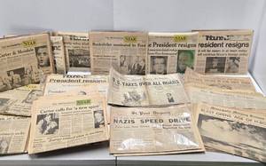 Collection of Old Vintage Complete Newspapers from Important Events