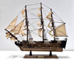 Vintage AMS VICTORY Wooden Ship Display