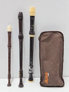 3 Oversized LARGE Vintage Recorder Musical Instruments