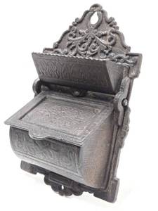 Ornate Antique Victorian Cast Iron Match Holder