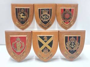 Set of Old Vintage 1940s era Military Wall Plaques