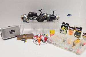 Fishing Lot of Good Reels w Supplies &amp Tackle