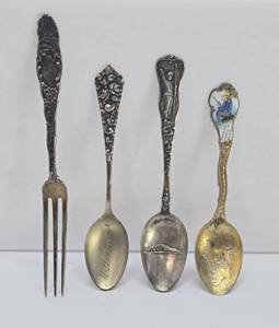 Collection of Vintage &amp Antique Sterling Silver Spoons &amp other Items #14