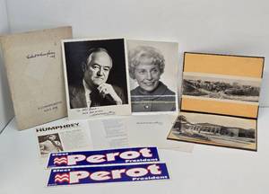 Assorted Political Memorabilia - Hubert Humphrey Signed Photo