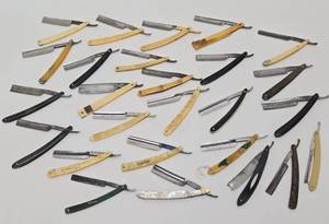 Large Lot of Antique Straight Razors