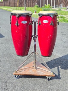 Quality Vintage Conga Drums wRolling Stand