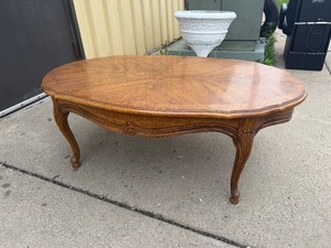 Vintage Oval Wood Coffee Table