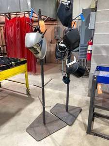 Welding Helmet Tree, Helmets