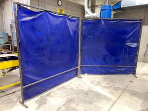 Two Portable Welding Curtains
