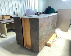 Three Tall Wood Bookcases