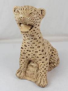 Vintage Mcm Chalkware Leopard Figurine