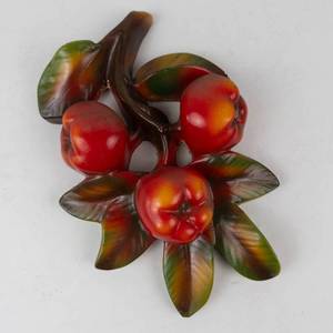 Vintage 3d Chalkware Apple Wall Plaque
