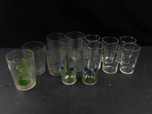 Assorted Floral Drinking Glasses (Lot of 14)