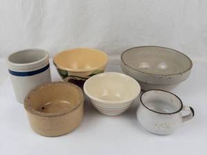 Ceramic Stoneware Bowl & Mug Mixed Lot of 6