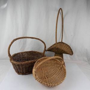 Wicker Basket Trio Mixed Lot